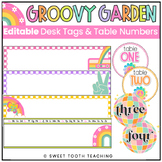 Table Numbers & Desk Name Tags | Groovy Garden Retro Decor