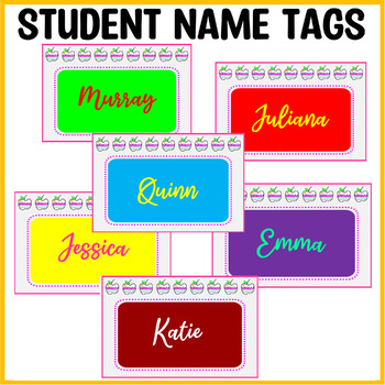 Printable Nametags, Editable Name Tags, Students Name Labels, Name Plates