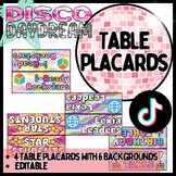 Table Placards - Disco Daydream, Colorful Classroom Decor