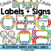 Editable Labels for Classroom Decor