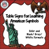 Table Signs for Learning- American Symbols