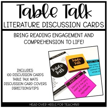 Preview of Table Talk Literature Discussion Cards - Use With Any Text