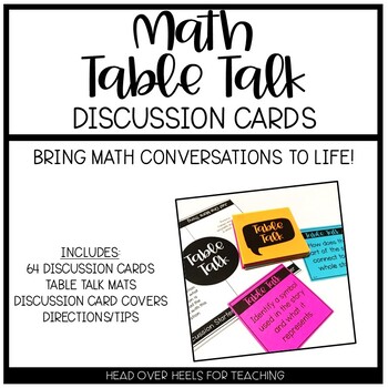 Preview of Table Talk Math Problem Solving Discussion Cards