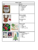 Table Top Christmas Craft Activity Planner