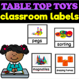 Table Top Toys Center Labels for 3K, Preschool, Pre-K, & K