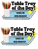 Table Tray of the Day- Student Organization