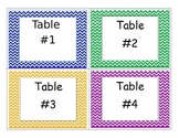 Table number Labels (Cheveron)