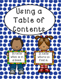 Blank Table Of Contents Worksheets & Teaching Resources | TpT