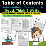 Table of Contents | Informational Text Feature | Reading