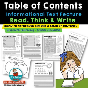 Preview of Table of Contents | Informational Text Feature | Reading