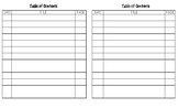 Table of Contents Interactive Notebook