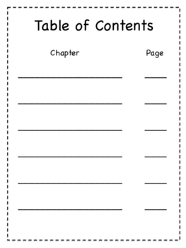 table of contents examples for kids