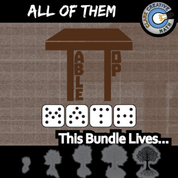 Preview of TableTop Math Game Bundle -- ALL OF THEM -- Grades (5-12) Practice Activities