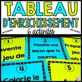 Tableau d'enrichissement - Novembre - Décembre (Noël)   - 