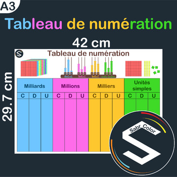 Preview of Tableau de Numération / Place value chart / Ones, Tens, hundreds, Thousands.