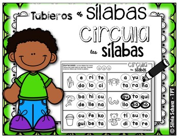 Tableros de sílabas - Circula las sílabas by Silvia Schavz | TpT