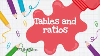 Preview of Tables and Ratios Examples Presentation