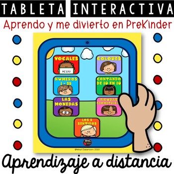 Preview of Tableta Interactiva Aprendo y Me Divierto en PreKinder | Aprendizaje a distancia