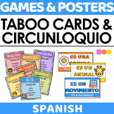 Taboo Game Spanish 1 to 4 BUNDLED with Circumlocution Bull