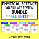 Physical Science Vocabulary Review Game - Cumulative BUNDLE