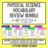 Physical Science Vocabulary Review Game - Physics BUNDLE