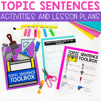 Preview of Topic Sentences Writing Activities, Lesson Plans, Worksheets