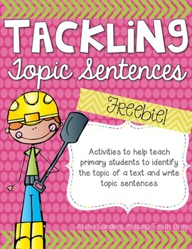 Preview of Topic Sentences FREEBIE