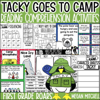 Preview of Tacky Goes to Camp Book Companion Reading Comprehension Activities