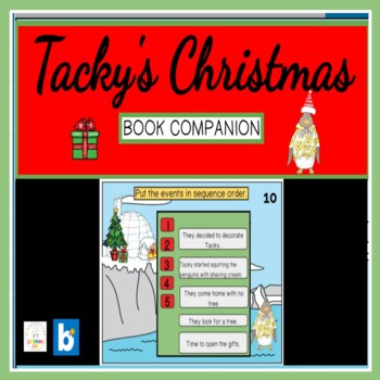 Preview of Tacky's Christmas Book Companion BOOM CARDS