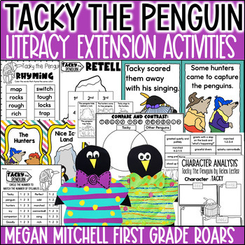 Preview of Tacky the Penguin Book Companion Reading Comprehension Craft & Writing