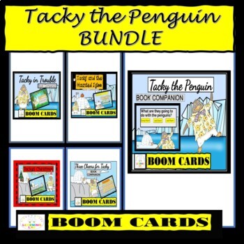 Preview of Tacky the Penguin Book Companions Bundle BOOM CARDS