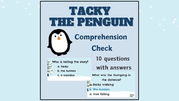 Preview of Tacky the Penguin Comprehension Check | Winter