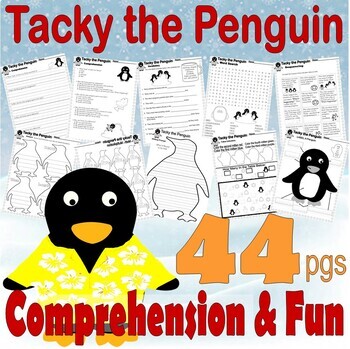 Preview of Tacky the Penguin Winter Read Aloud Book Study Companion Reading Comprehension