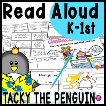 Preview of Tacky the Penguin Winter Reading Activities for Character Traits & Comprehension