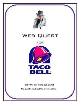 Preview of Taco Bell Internet Hunt Web Quest
