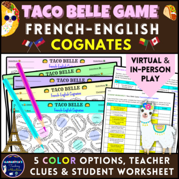 Preview of Taco Belle Game: French-English Cognates