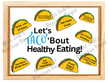 Preview of Taco 'Bout Healthy Foods Bulletin Board