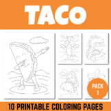 Taco Coloring Pages Pack 1