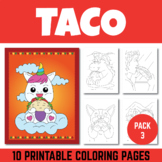 Taco Coloring Pages Pack 3