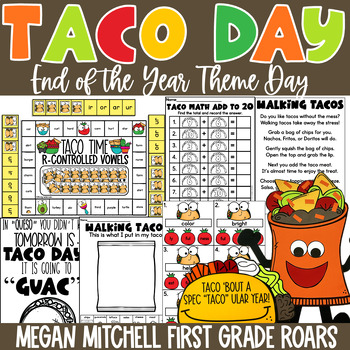 Preview of Taco Day End of the Year Theme Day Activities Countdown to Summer