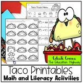 Taco Printables Math and Literacy Themed Activities
