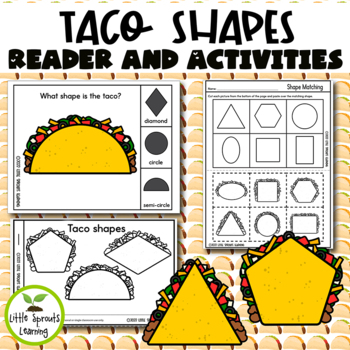 Preview of Taco Shapes Emergent Reader and Shape Recognition Activities