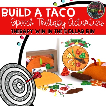 Preview of Taco Speech Therapy Activities: Therapy Win in the Dollar Bin