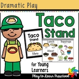 Taco Stand Dramatic Play Restaurant Pretend Play Printable