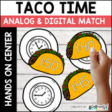 Matching Analog and Digital Time Taco Center Activity | Ta