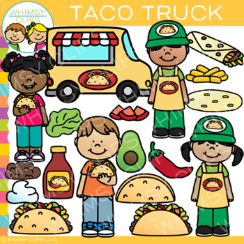 Preview of Taco Food Truck Clip Art