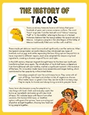 Tacos Reading Comprehension Worksheet.