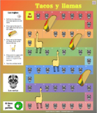 Tacos y llamas Board Game
