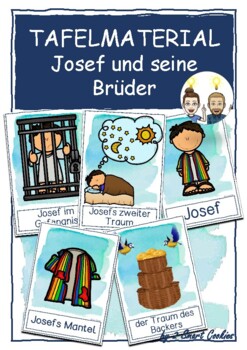 Preview of Tafelmaterial Josef und seine Brüder Deutsch German picture cards Bibel Religion