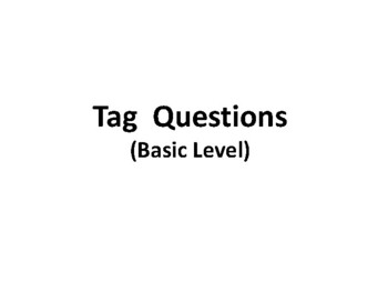 Preview of Tag Questions para brasileiros